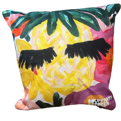 Bouffants & Broken hearts Coussin coloré