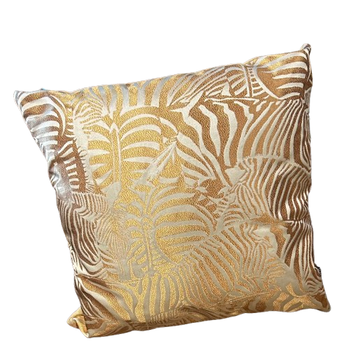 Maison de Charme Coussin Zèbre Contemporain or