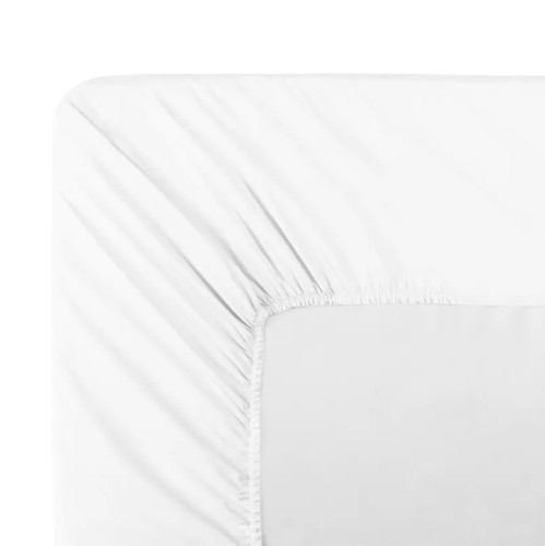 drap housse doux blanc