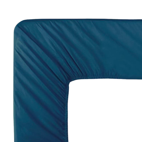 Drap-housse coton bio Garnier-Thiebaut-bleu