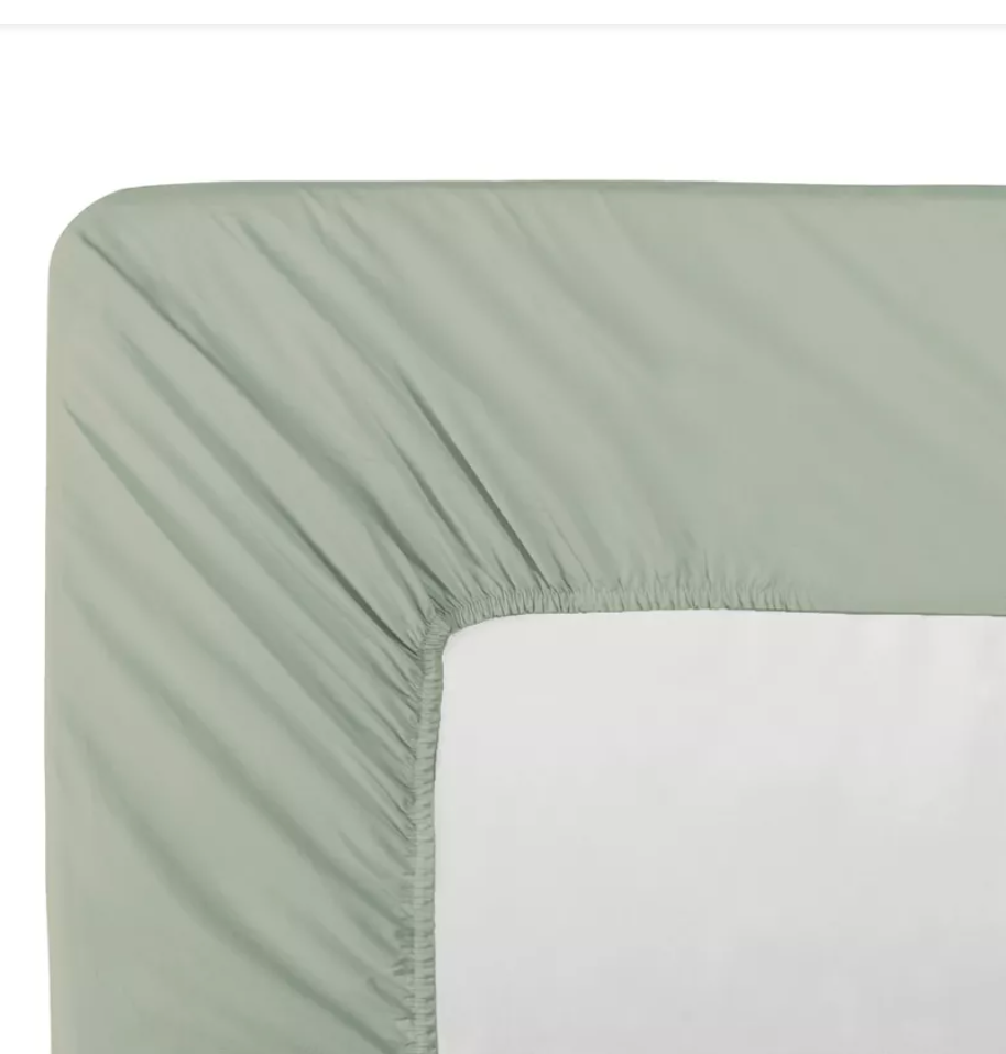 drap housse doux kaki