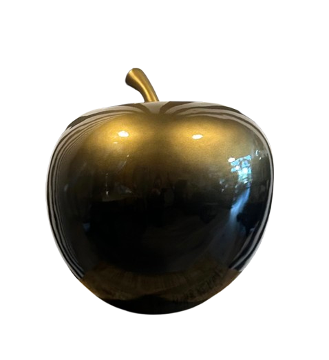 Pomme Décorative or et noir