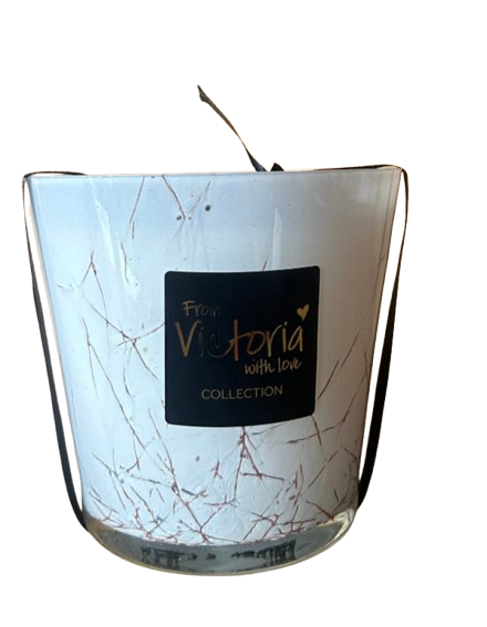Bougie Artisanale de Luxe marbre blanc