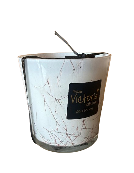 Bougie Artisanale de Luxe marbre blanc