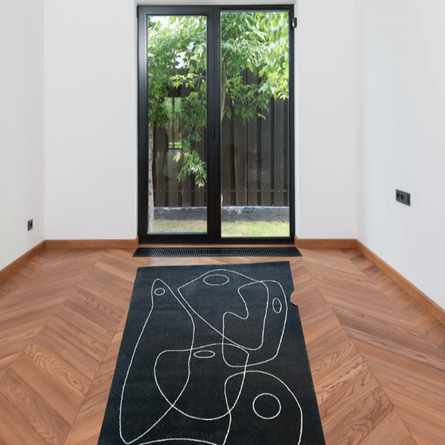Tapis Noir Élégant