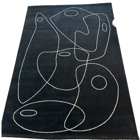 Tapis Noir Élégant