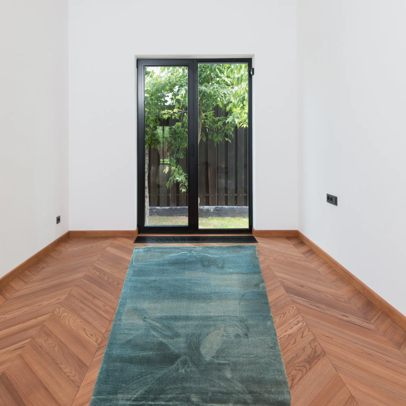 Tapis Bleu Clair Fausse Fourrure