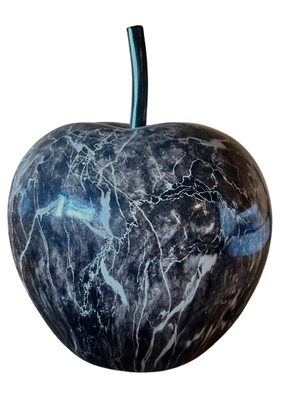Pomme Décorative en Marbre Noir