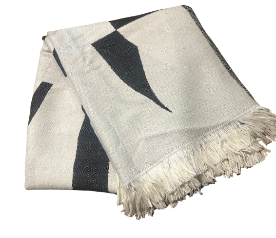 Plaid Éco-Responsable noir et blanc garnier thiebaut